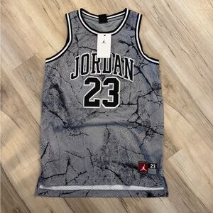 Jordan Gray and Black Graphic Jersey